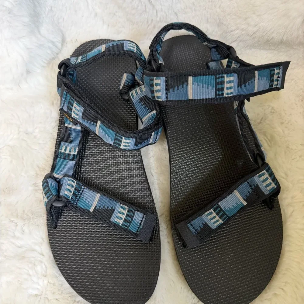 NEW TEVA Original Universal Peaks Blue Strappy Outdoor Sandal 10